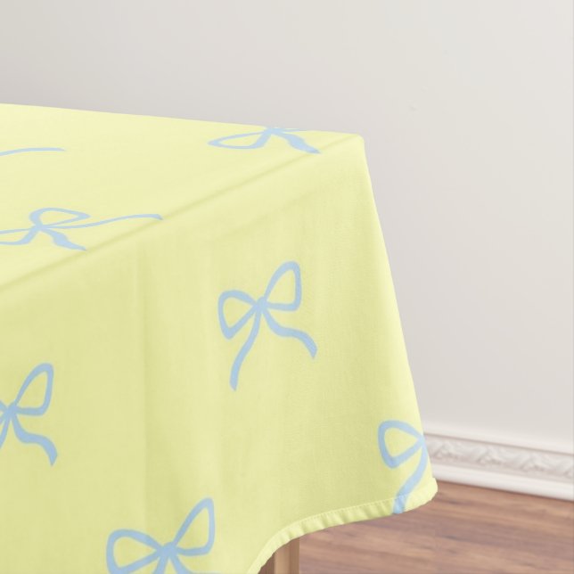 Nappe Preppy Chic Yellow & Blue Bow Pattern Spring  (In Situ)