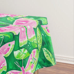 Nappe Préppy rose et vert Moth Printemps été