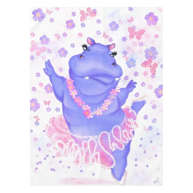Nappe Prima Ballerina Hippo - Add Your Name / texte (Devant)
