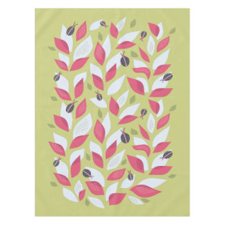 Nappe Printemps Abstrait Feuilles botaniques roses Ladyb