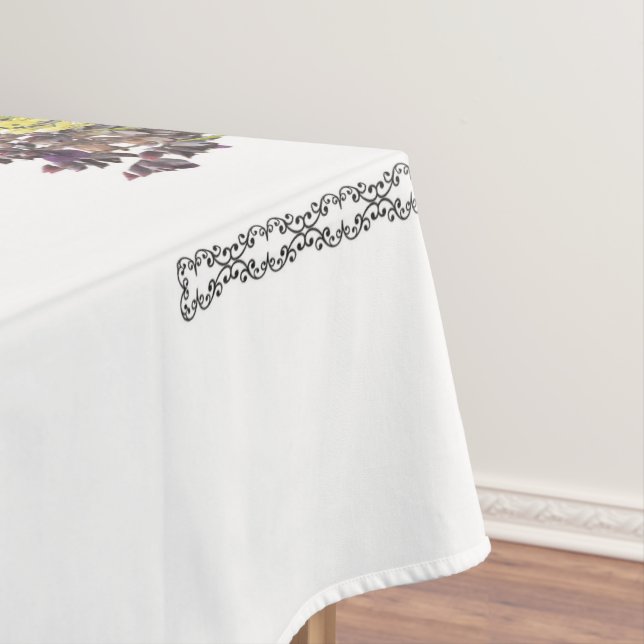 Nappe Psaume 1, Pink Yellow Flower Design, Blessed, (In Situ)