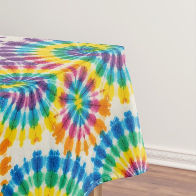 Nappe Psychedelique Tie Dye | Nappe Rétro Groovy (In Situ)
