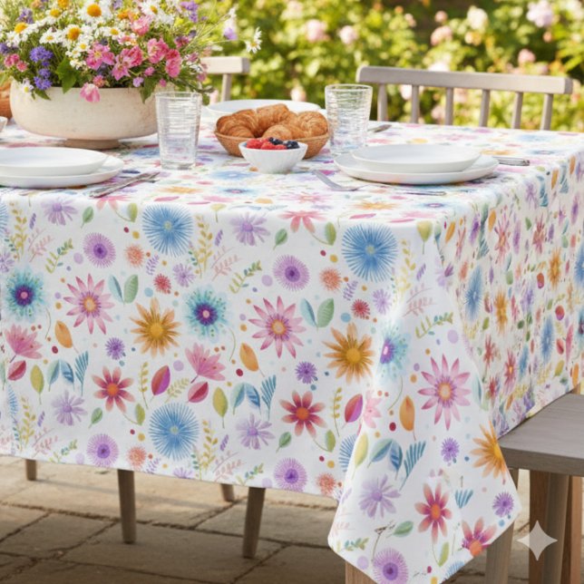 Nappe Purple Blue Pink Boho Wildflower (Créateur téléchargé)