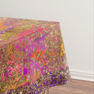 Nappe Purple Orange Paisley Gold Mariage damassé