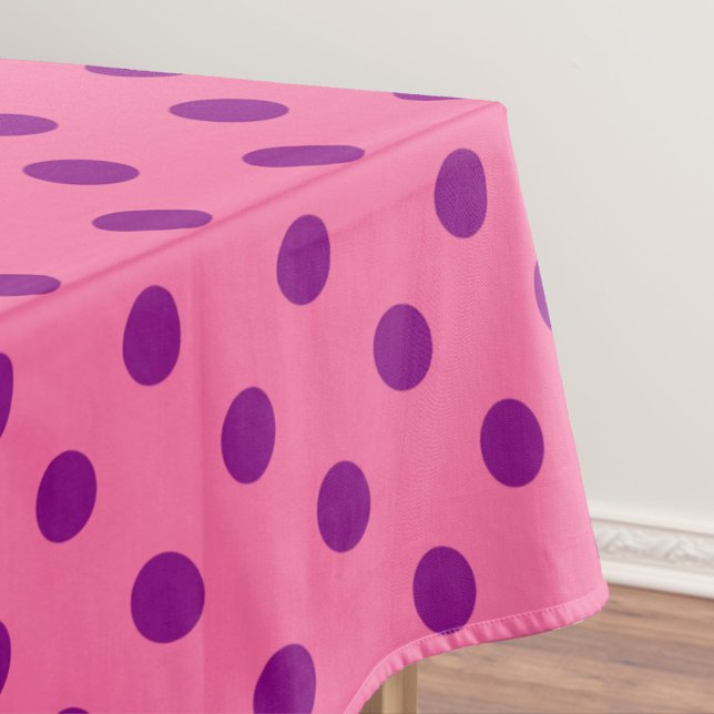 Nappe Purple sur Pois rose Design Motif (Créateur téléchargé)