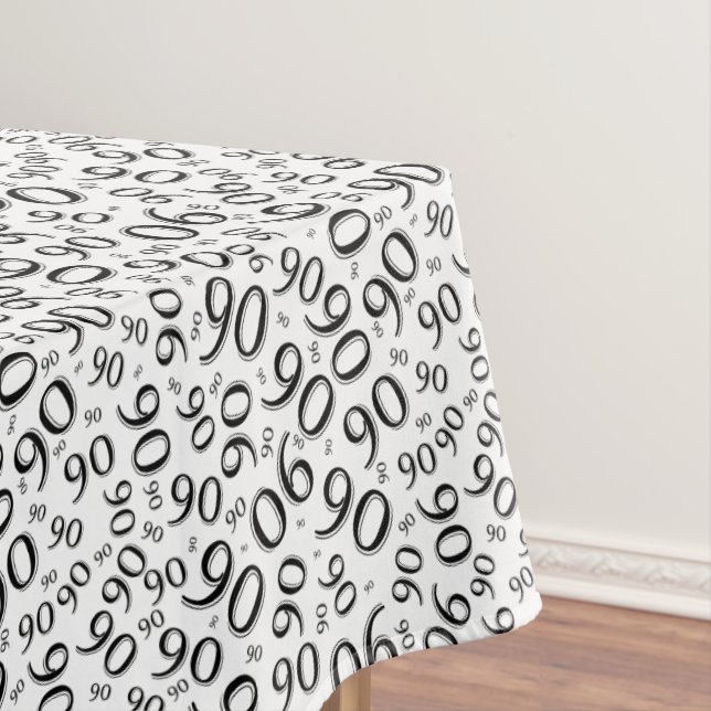 Nappe quatre-vingt-dixième Motif de nombre de fête (In Situ)