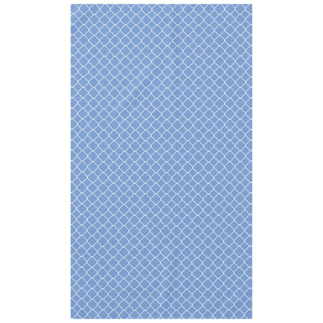 Nappe Quatrefoil bleu et blanc de bleuet (Devant)