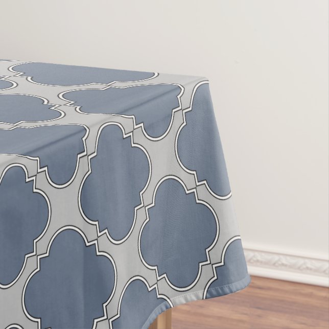 Nappe Quatrefoil gris bleu (In Situ)