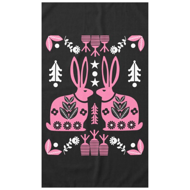 Nappe Rabbit Nordic Scandinavian Folk Art (Devant)