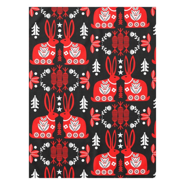 Nappe Rabbit Nordic Scandinavian Folk Art (Devant)