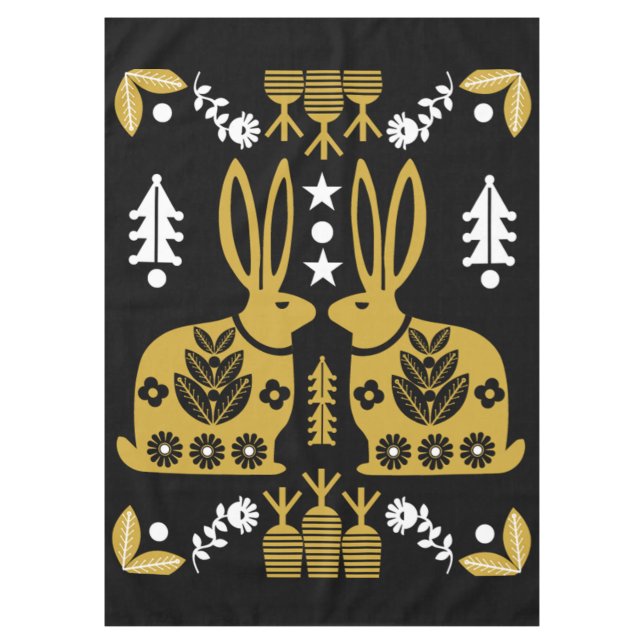 Nappe Rabbit Nordic Scandinavian Folk Art (Devant)