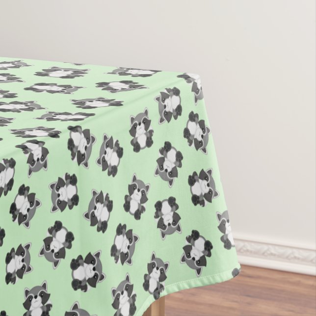 Nappe Raccoon fête d'anniversaire Green (In Situ)