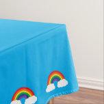 Nappe Rainbow Birthday Party Cute Kids<br><div class="desc">Cette collection de premier anniversaire avec arc-en-ciel et nuages est parfaite pour votre petit 1 tour ! Célébrez votre enfant avec ce thème amusant,  parfait pour une fête d'anniversaire de printemps ou d'été!</div>