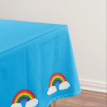 Nappe Rainbow Birthday Party Cute Kids<br><div class="desc">Cette collection de premier anniversaire avec arc-en-ciel et nuages est parfaite pour votre petit 1 tour ! Célébrez votre enfant avec ce thème amusant,  parfait pour une fête d'anniversaire de printemps ou d'été!</div>