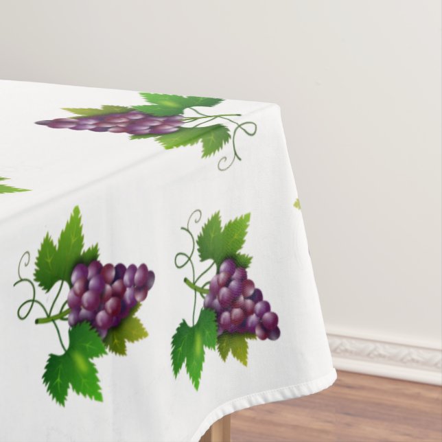 Nappe Raisins de vin rouge sur fond blanc (In Situ)