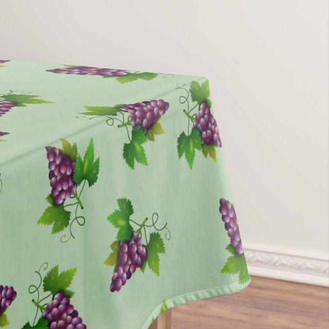 Nappe Raisins de vin rouge sur fond vert citron (In Situ)
