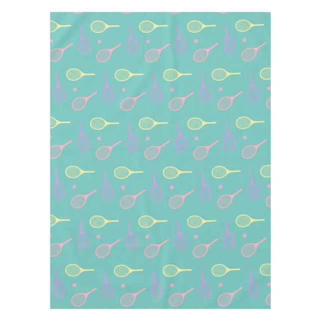Nappe Raquettes de tennis Pastel avec balle de tennis su (Devant)