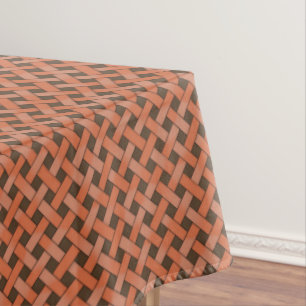 Nappe Rattan naturel tissé graphique sur Brown personna
