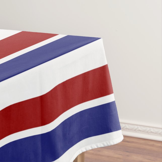 Nappe rayée blanche et bleue rouge (In Situ)