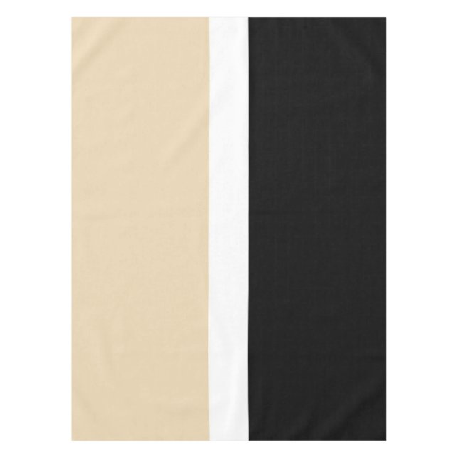 Nappe Rayure Abstraite Beige Noir (Devant)