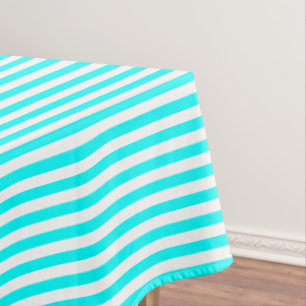 Nappe Rayure bleue aqua et blanche