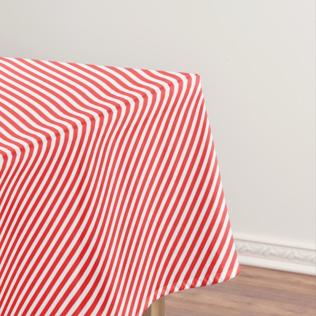Nappe Rayure de canne à bonbons rouge et blanc (In Situ)
