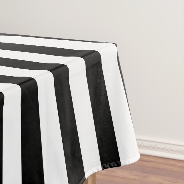 Nappe Rayure épaisse noir et blanc (In Situ)