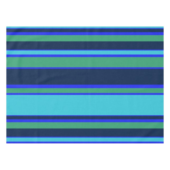 Nappe Rayures bleues et vertes (Devant (Horizontal))