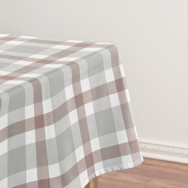 Nappe Rayures Classiques Marron, Taupe, Teintes de Lin  (In Situ)
