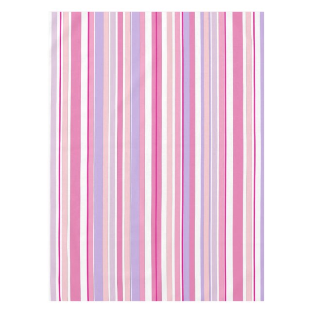 Nappe Rayures combinées roses (Devant)