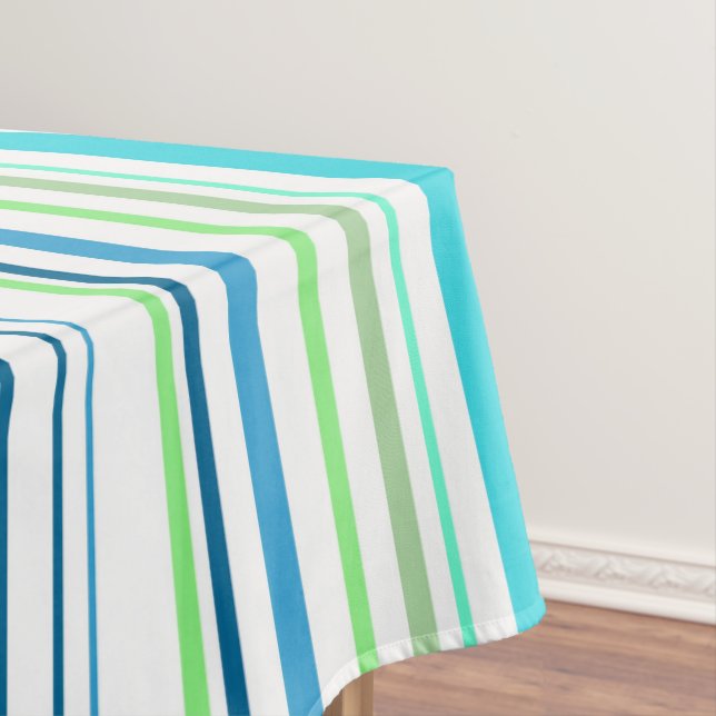 Nappe Rayures de couleur de plage bleu-vert aquatique (In Situ)