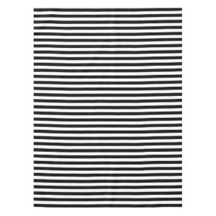 Nappe Rayures horizontales larges noires et blanches à