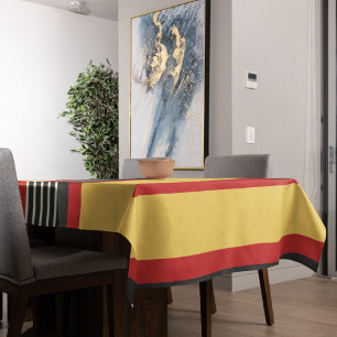 Nappe Rayures jaunes, noires et rouges