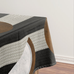 Nappe Rayures noires et blanches modernes de noix de coc
