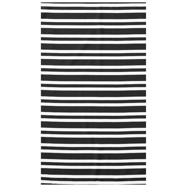 Nappe Rayures noires et blanches motif sans fin (Devant)