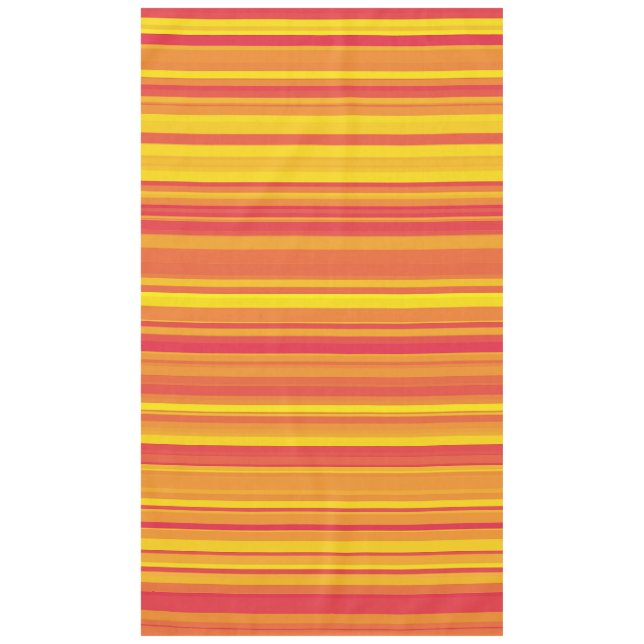 Nappe Rayures Orange Rouge Jaune (Devant)