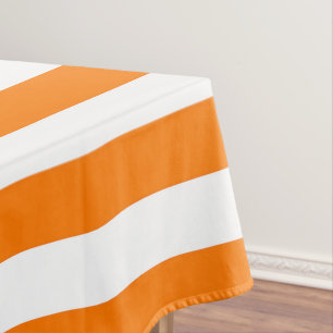 Nappe Rayures orange sécurité et blanc