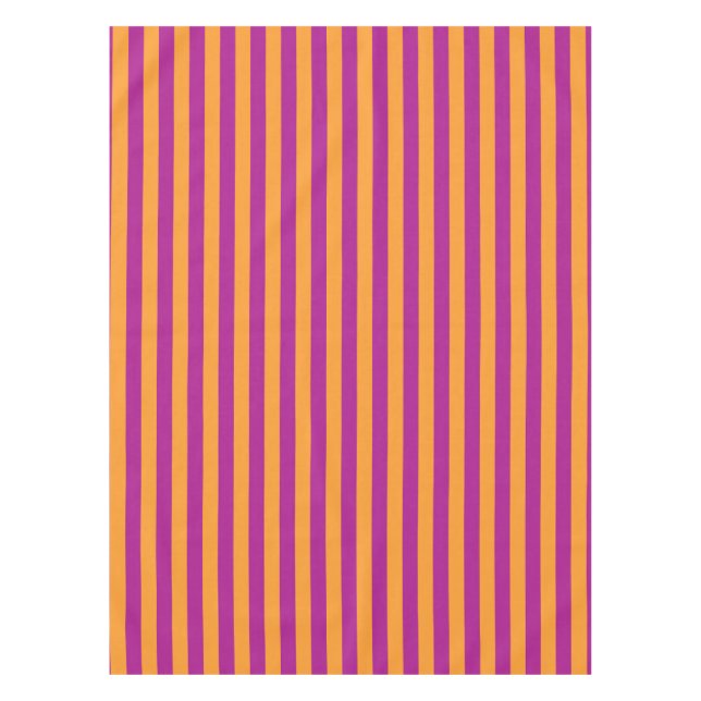 Nappe Rayures orange violet motif sans fin (Devant)