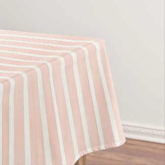 Nappe Rayures Rose Tendre