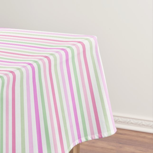 Nappe Rayures, rose, vert (In Situ)
