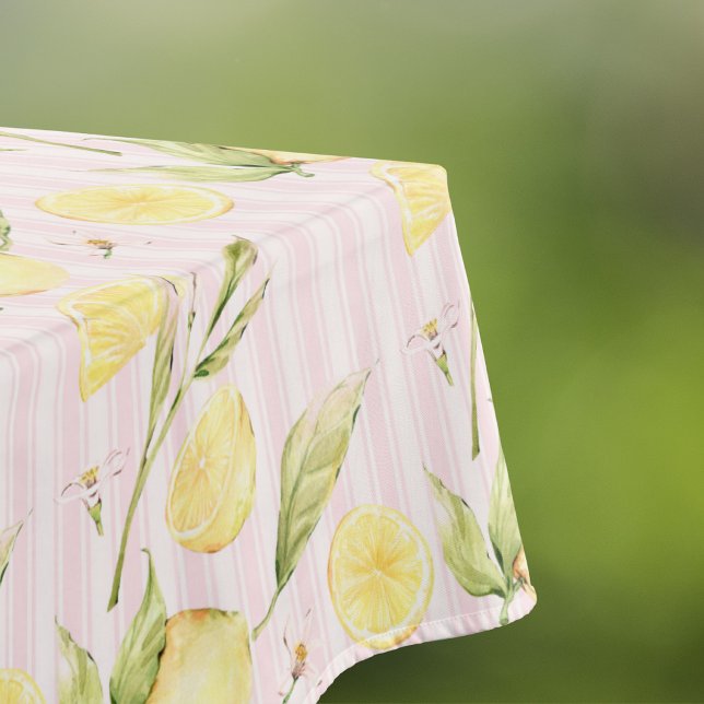 Nappe Rayures roses citron été (Créateur téléchargé)