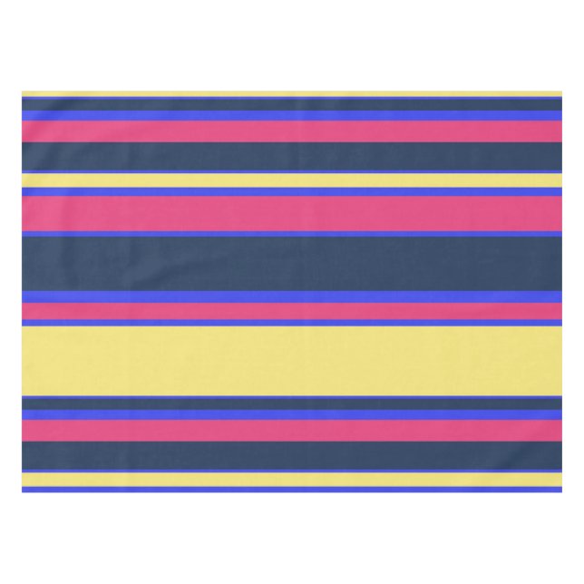Nappe Rayures roses, jaunes et bleues (Devant (Horizontal))