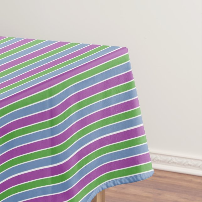 Nappe Rayures Vert Bleu Violet (In Situ)