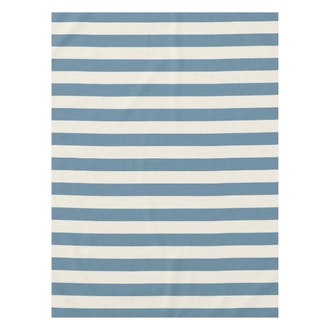 Nappe Rayures verticales bleues et crème (Devant)