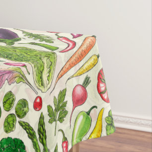 Nappe Récolte de légumes et d'herbes sur le blanc
