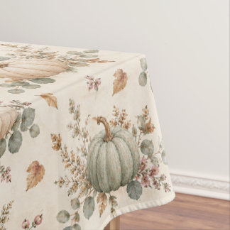 Nappe Récolte Douce Motif Citrouille Pastel & Eucalyptus
