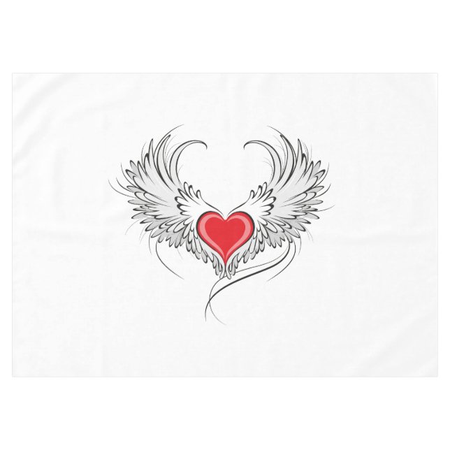 Nappe Red Angel Coeur avec ailes (Devant (Horizontal))
