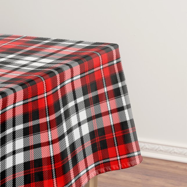 Nappe Red Black White Plaid Tartan Pattern Design  (Créateur téléchargé)