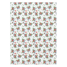 Red Bow Holly Christmas Bells Motif