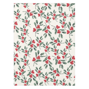Nappe Red Holly Berries feuilles de la feuille verte
